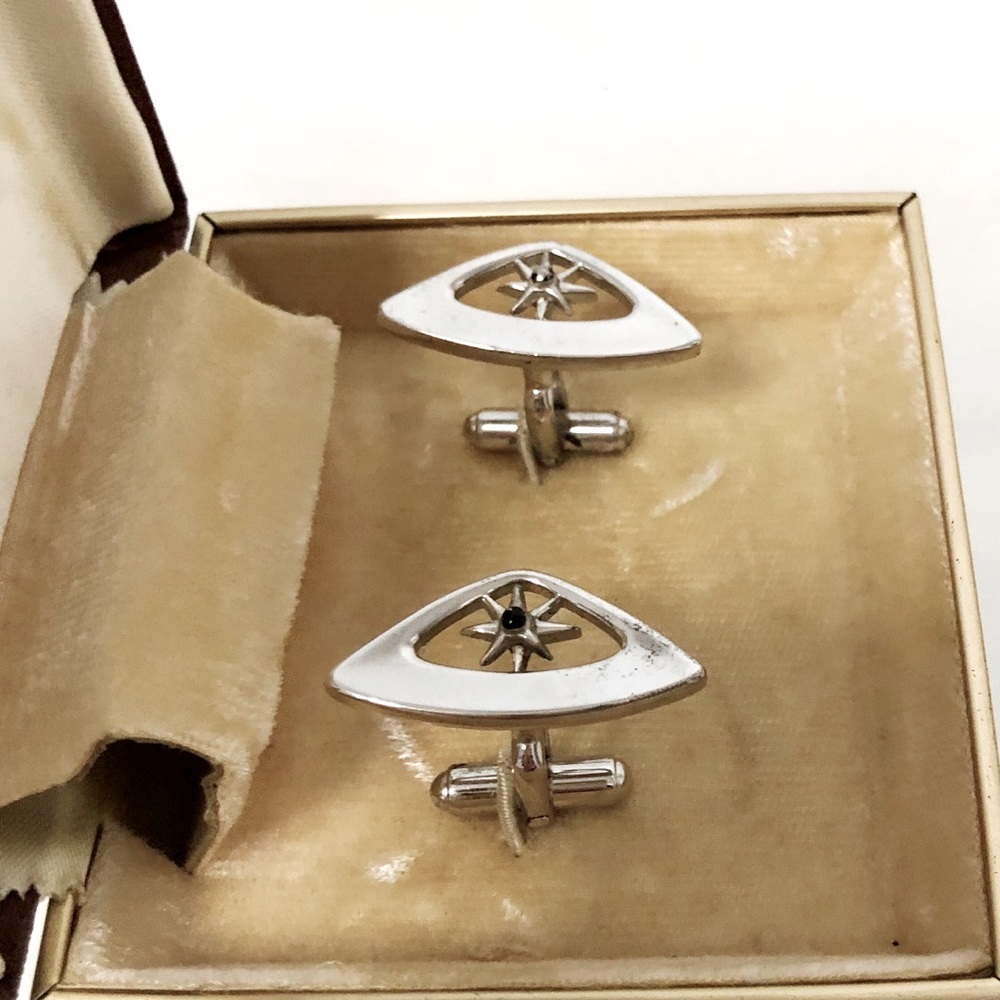 Vintage Silver Star Cuff Links